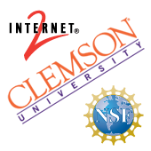 Clemson, Internet2, NSF logos