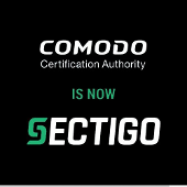 Comodo is now Sectigo graphic with logos